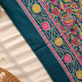 Magenta Kalamkari Print Cotton Three Piece – view 2