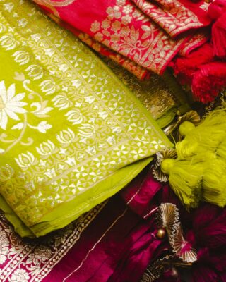 Fashion collection – folded fabric and clothing